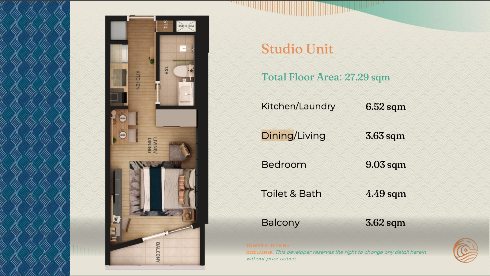 Studio Unit Layout - Typical Studio Layout Blueprint