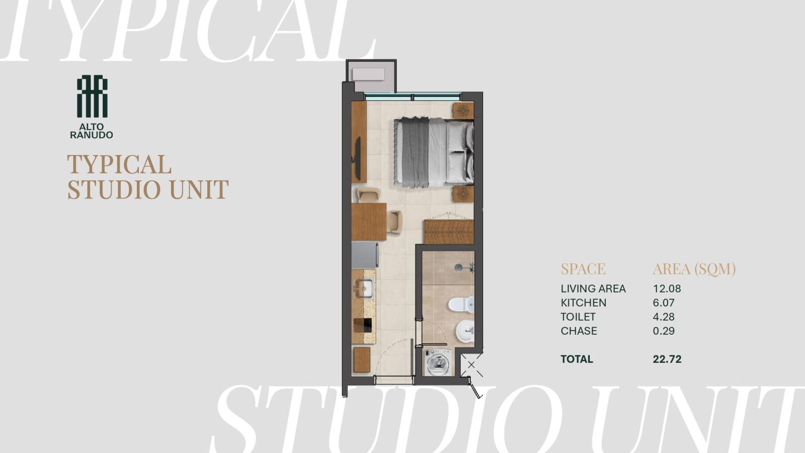 Studio Unit - Typical Studio Layout Blueprint