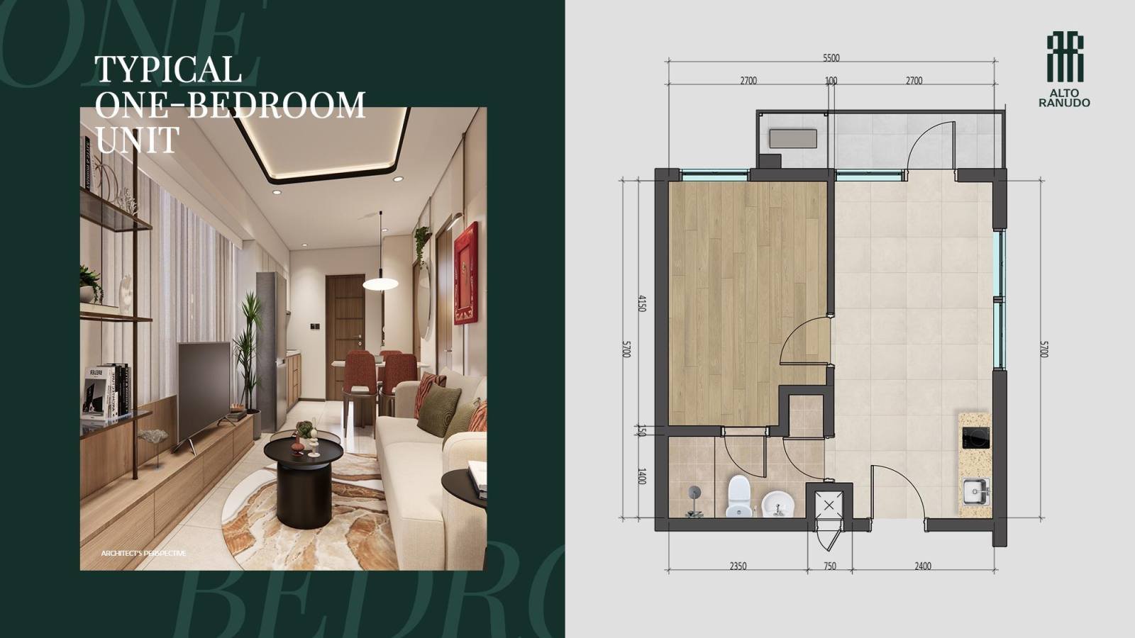 Typical 1 Bedroom unit